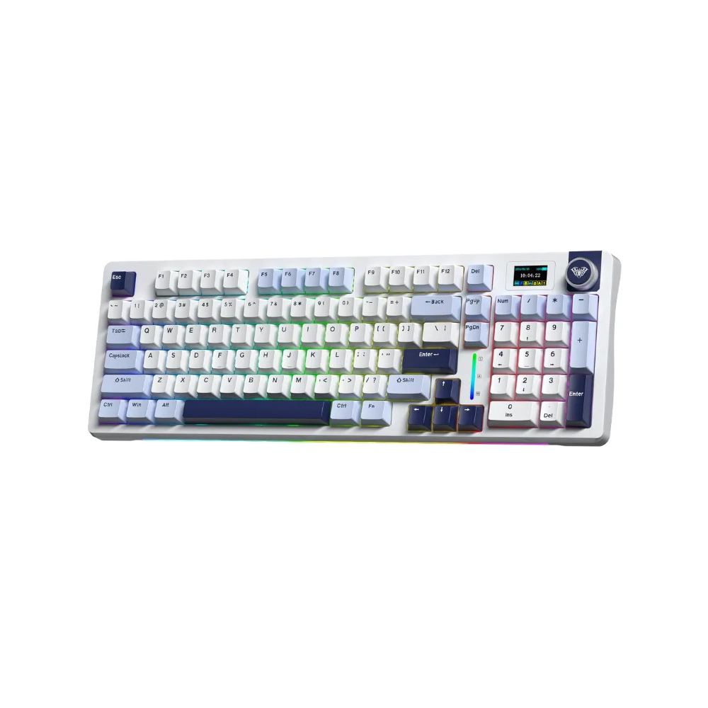 Bàn phím cơ Aula 3 MODE S98 PRO Xanh dương + trắng + tím đậm Caramel Latte switch (Bluetooth/Wireless/ LED RGB)