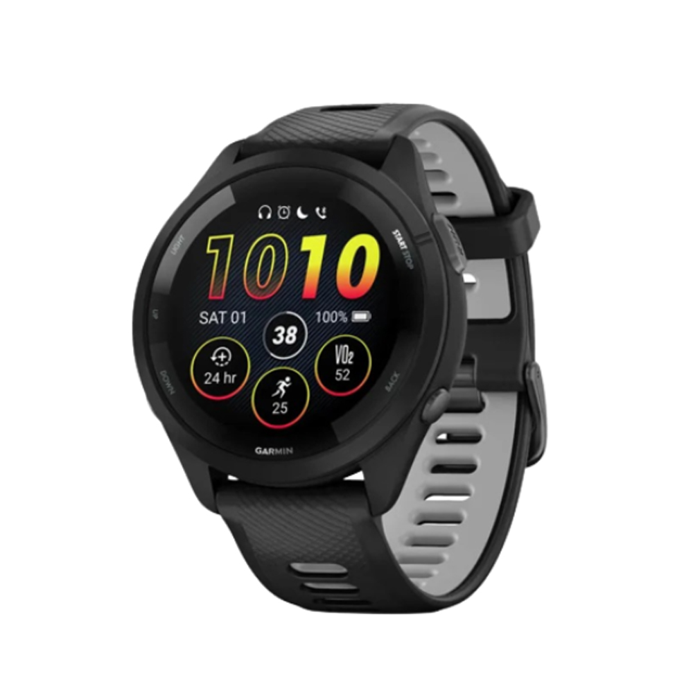 Đồng hồ thông minh Garmin Forerunner 265S (32.5mm/ Bluetooth, ANT+, Wi-Fi/ Vỏ Polyme/ Dây Silicon/ Đen)