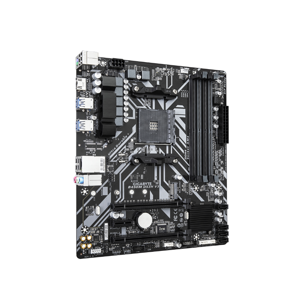 Mainboard Gigabyte B450M DS3H V3 (AMD B450/ Socket AM4/ M-ATX/ 4 khe ram/ DDR4)