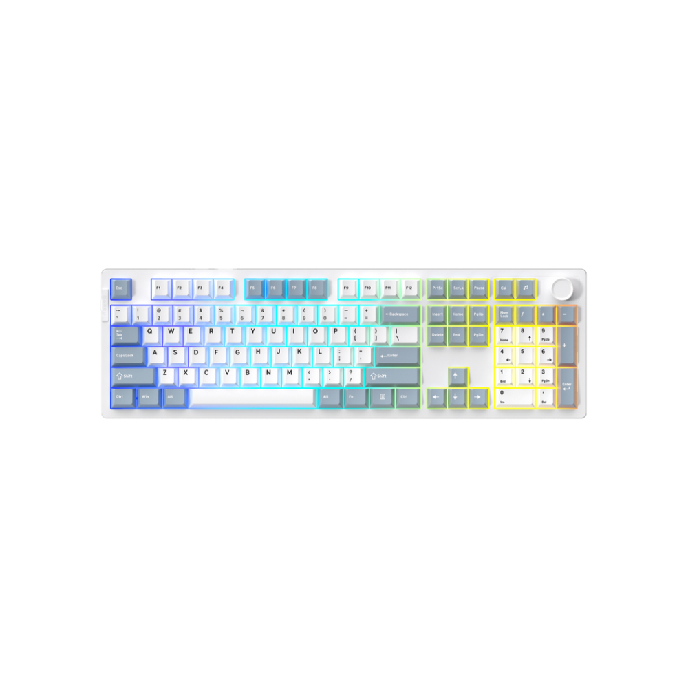 Bàn phím cơ không dây Dareu EK106 Pro Triple Mode Haze Blue DareU Cloud switch (Bluetooth/Wireless/ LED RGB)