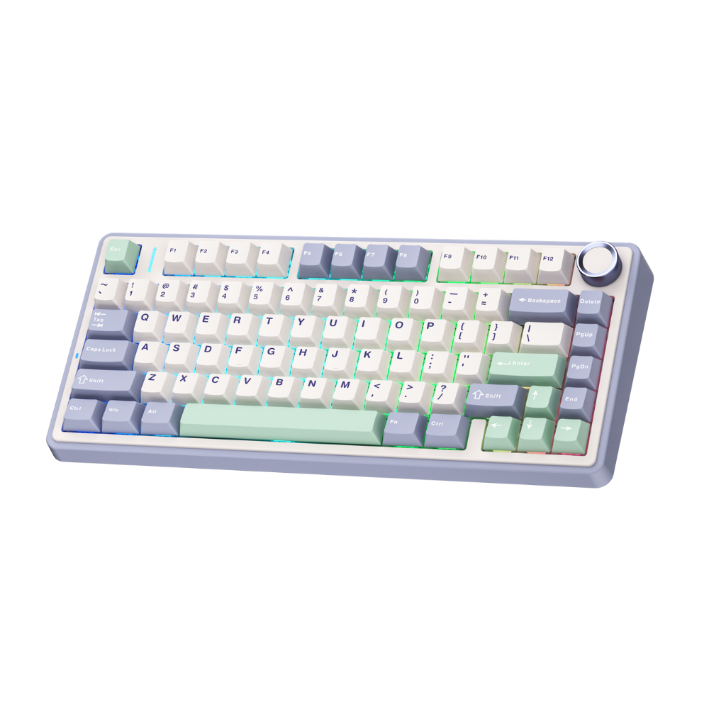 Bàn phím cơ Aula 3 MODE F75 Xanh + trắng + tím đậm Reaper switch
