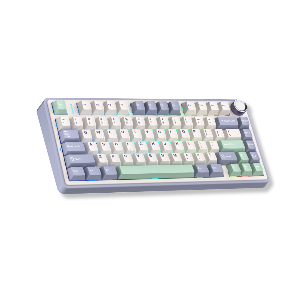 Bàn phím cơ Aula 3 MODE F75 Xanh + trắng + tím đậm Reaper switch