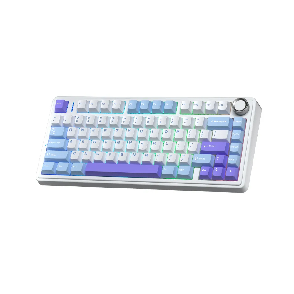 Bàn phím cơ Aula F75 Xanh dương+trắng+tím Star Vector switch
