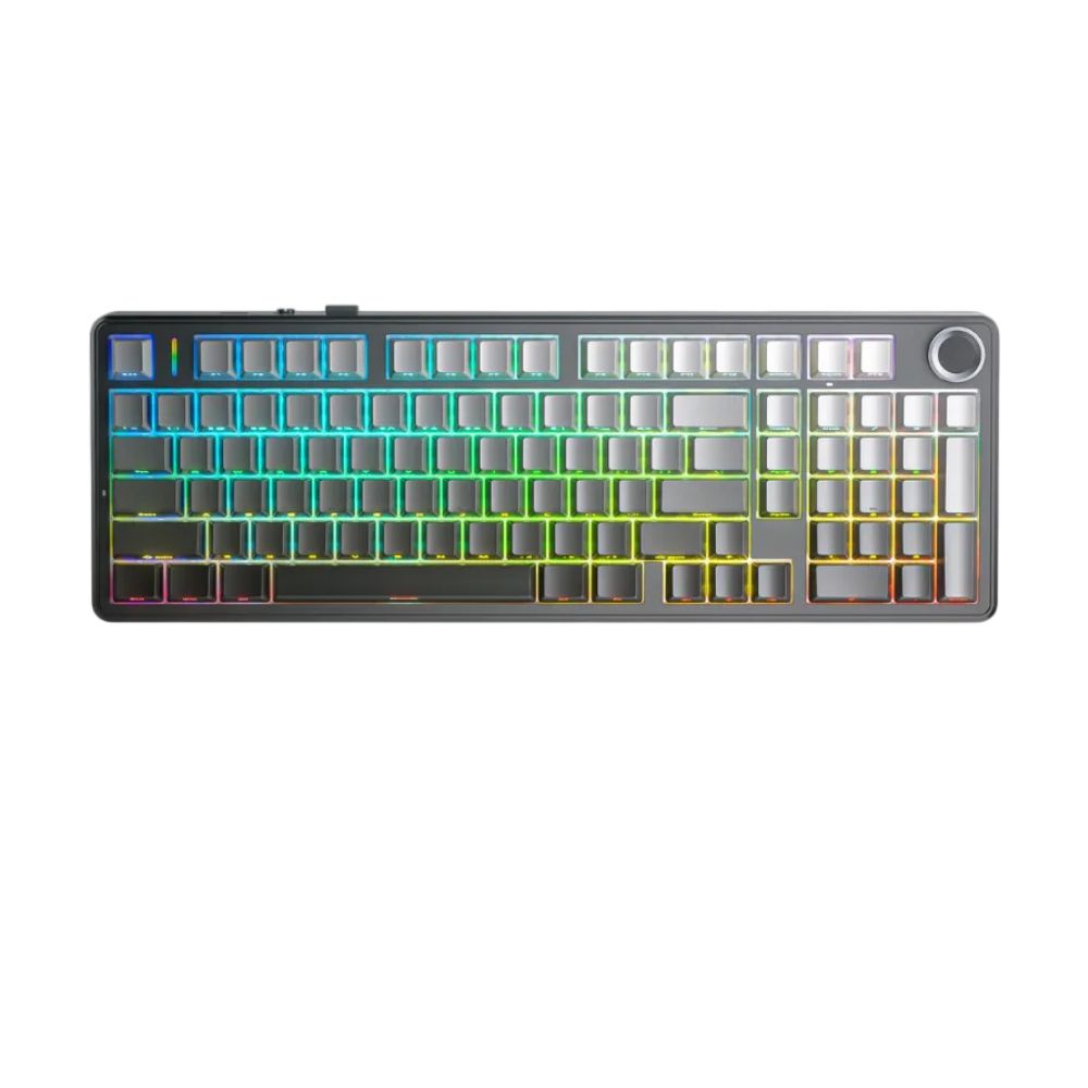 Bàn phím cơ Aula 3 MODE F99 PRO Xám+đen gradient Star Vector switch(Có núm xoay) 