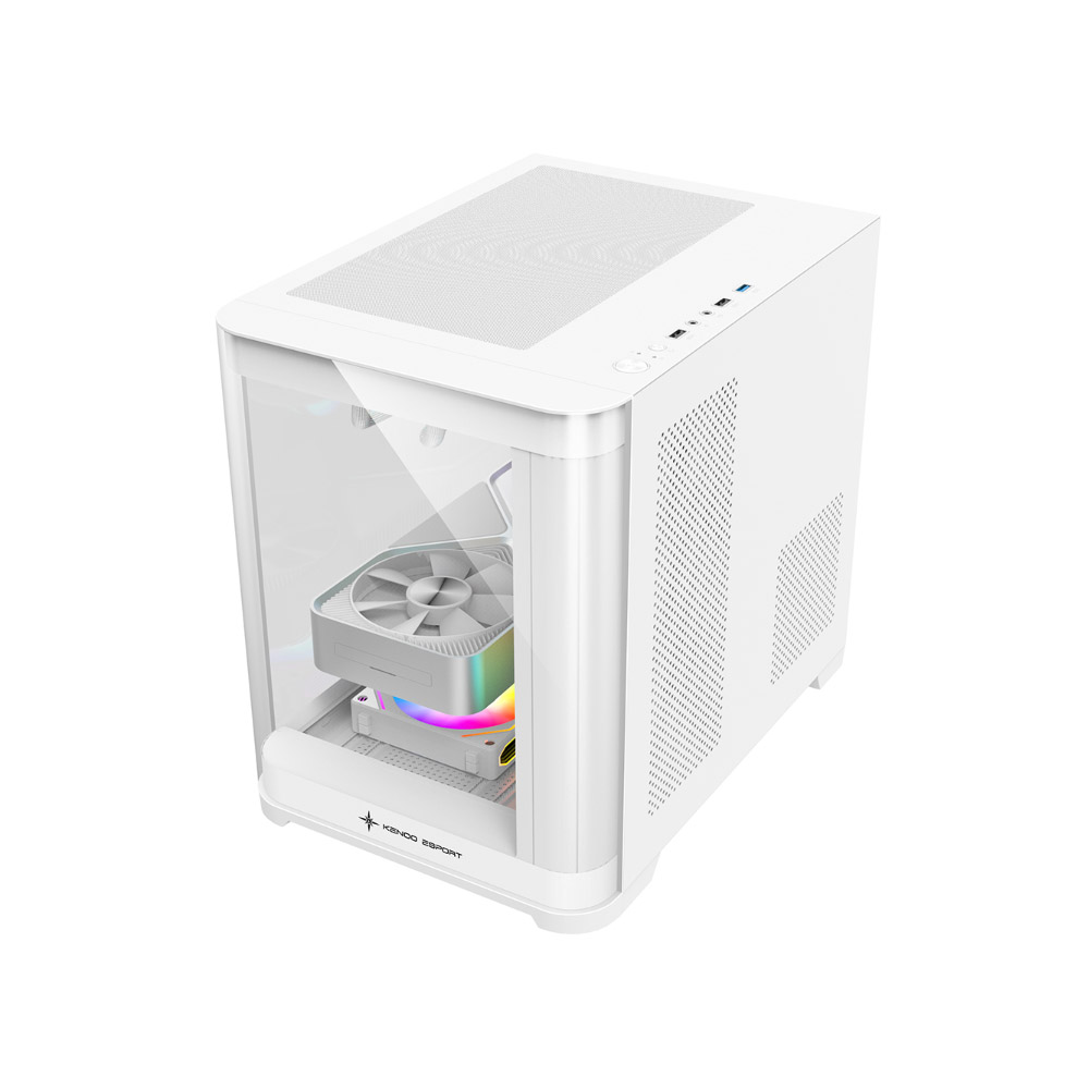 Vỏ máy tính KENOO ESPORT MK400 - Màu trắng (M-ATX)