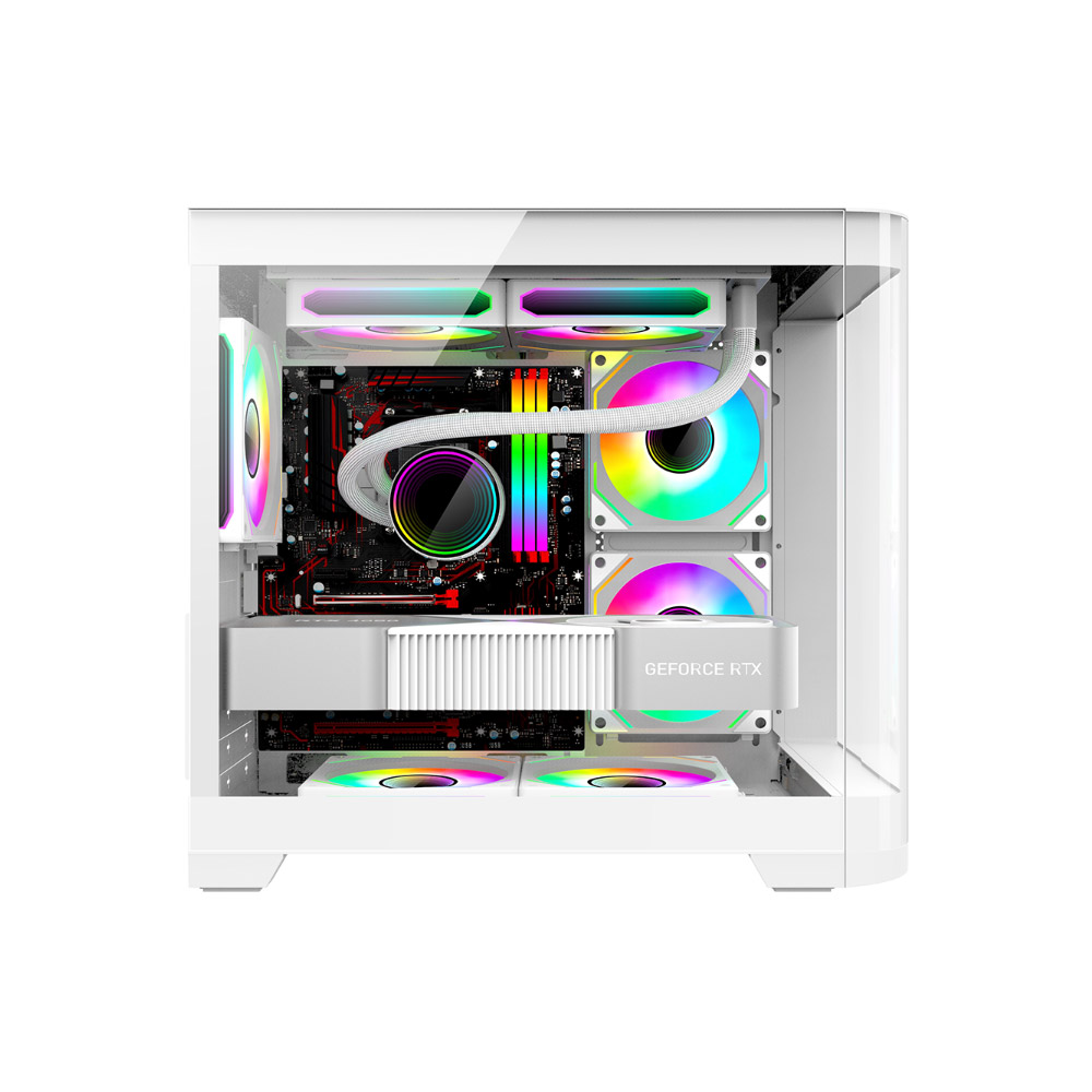 Vỏ máy tính KENOO ESPORT MK400 - Màu trắng (M-ATX)