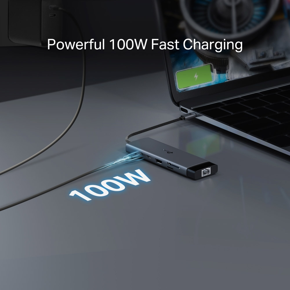 Bộ chuyển đổi TP-Link UH7020C USB Type-C to HDMI, USB3.0, USB C, SD, Micro SD, PD 100W