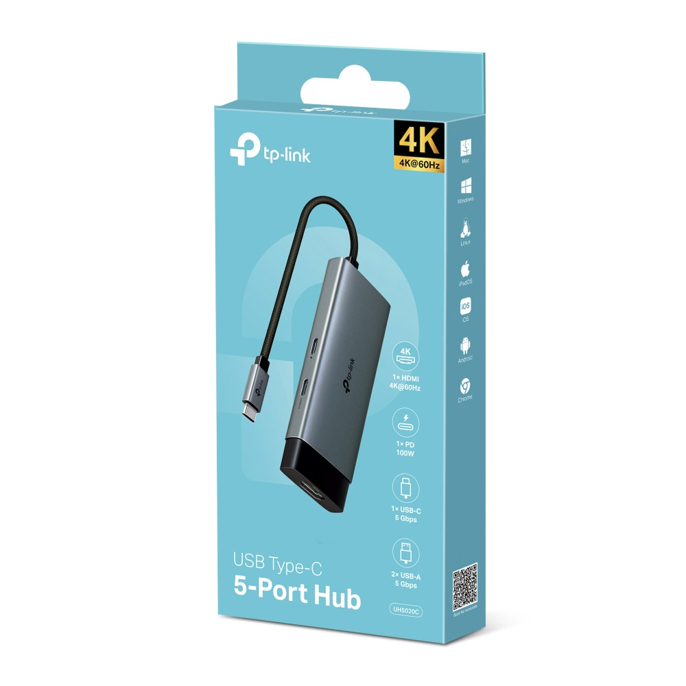 Bộ chuyển đổi TP-Link UH5020C USB Type-C to HDMI, USB3.0, USB-C,PD 100W
