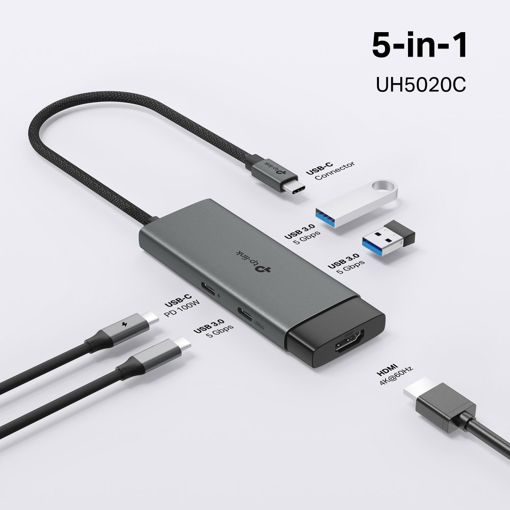 Bộ chuyển đổi TP-Link UH5020C USB Type-C to HDMI, USB3.0, USB-C,PD 100W