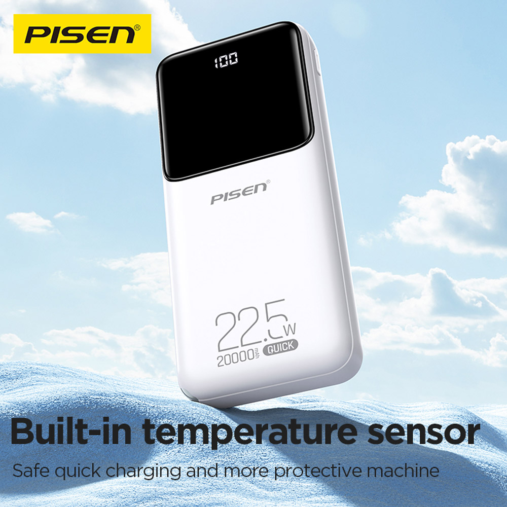 Pin sạc dự phòng Pisen 20.000 mAh TP-D039 22.5W Màu trắng
