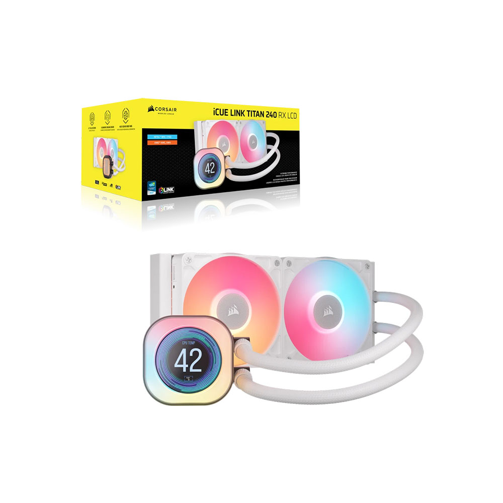 Tản nhiệt nước AIO Corsair iCUE LINK TITAN 240 RX RGB LCD White CW-9061025-WW