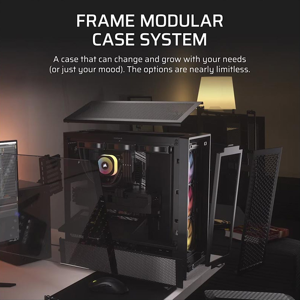 Vỏ máy tính Corsair FRAME 4000D RS ARGB Black CC-9011296-WW (3 FAN ARGB)