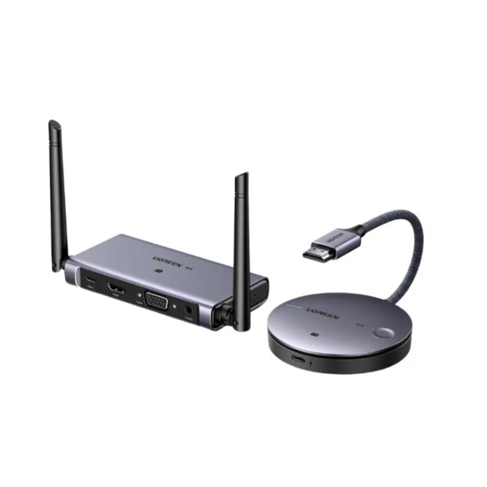 Bộ thu phát không dây trình chiếu từ xa HDMI+VGA không dây 50m Ugreen 90909A hỗ trợ 4K@30hz
