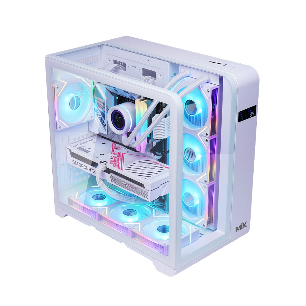 Vỏ máy tính MIK BARBATOS White (Mid Tower/ ATX/ Trắng)