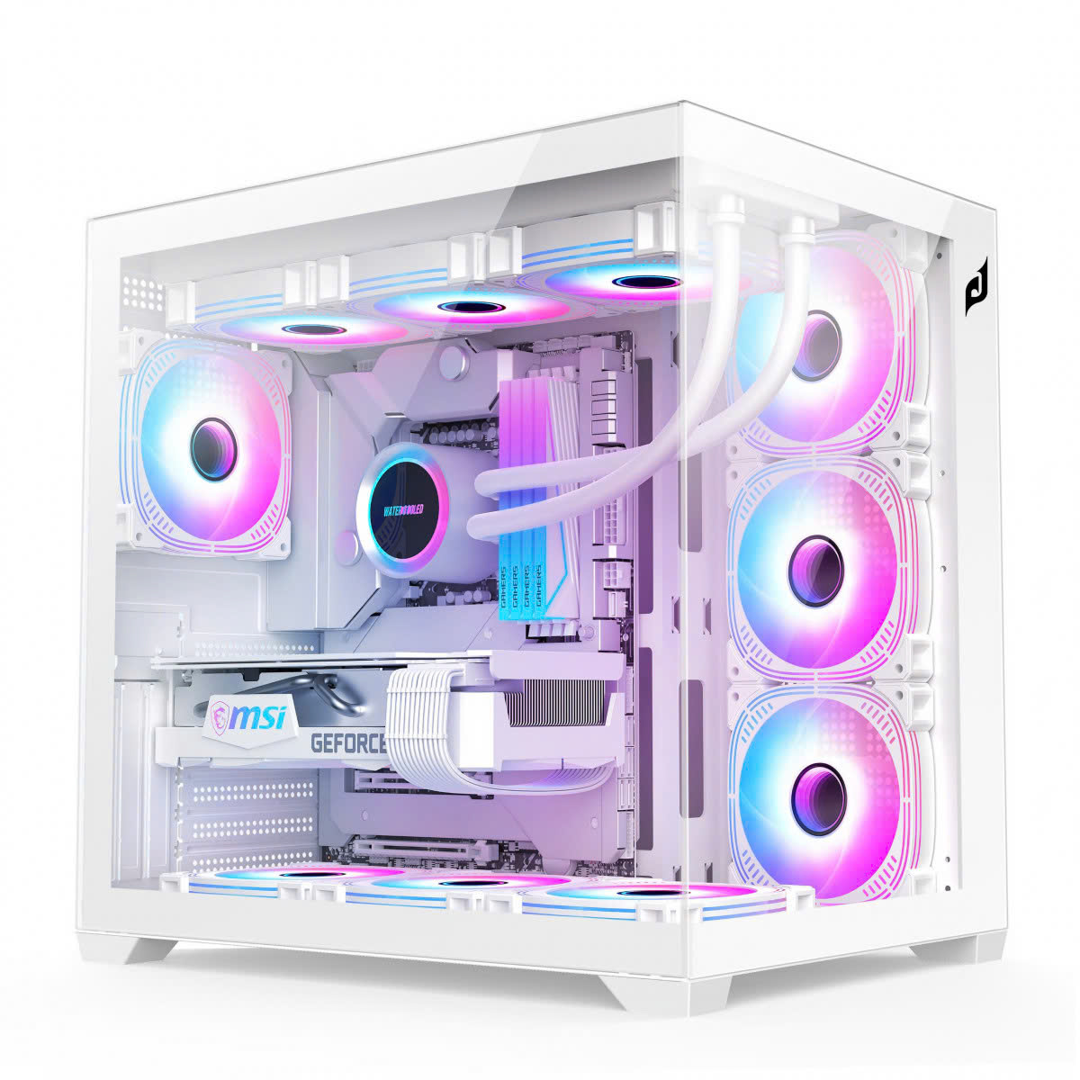 Vỏ máy tính E-Dra ECS1504 White (Mid Tower/ ATX/ Trắng)