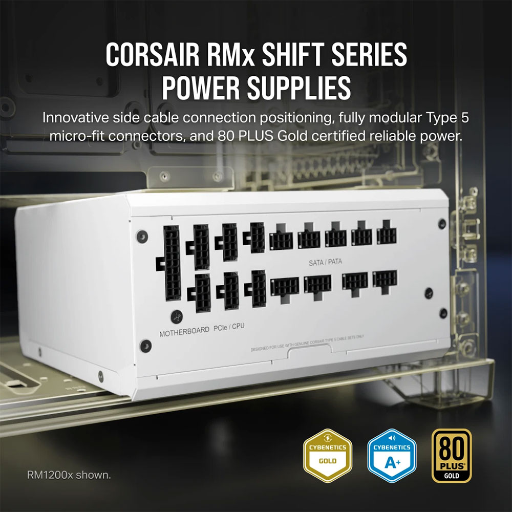 Nguồn máy tính Corsair RM750x Shift ATX 3.1 & PCIe 5.1 - 80 Plus Gold - Full Modul
