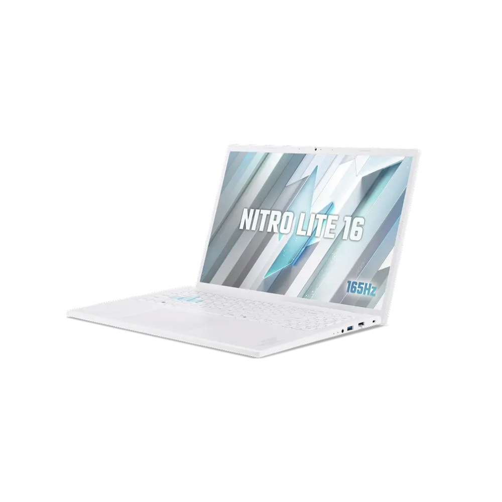 Laptop Acer Gaming Nitro Lite 16 NL16-71G-56WQ (i5 13420H/ 16GB/ 512GB SSD/ RTX 3050 6Gb/ 16 inch FHD+/ 165Hz/ Win11/ Trắng/ 1Y)