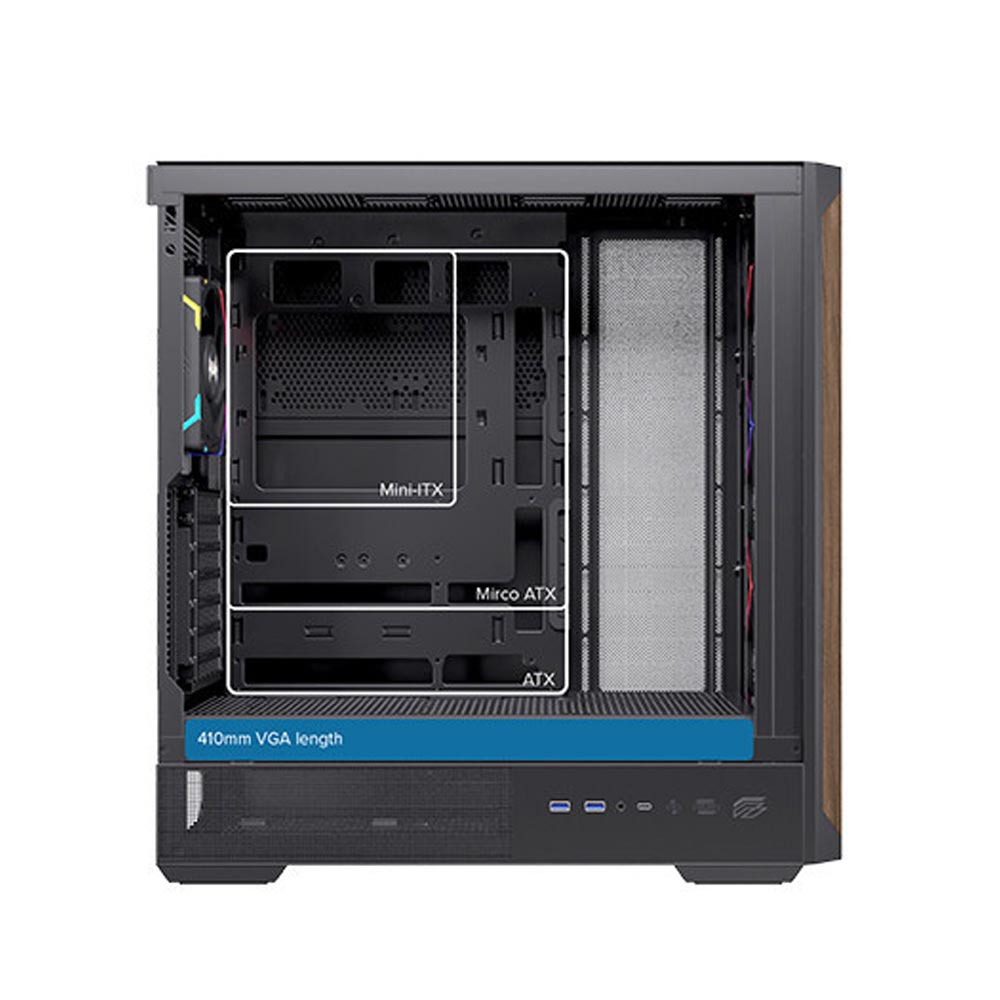 Vỏ máy tính EINAREX P800 Core Black (Mid Tower/ ATX/ Đen)