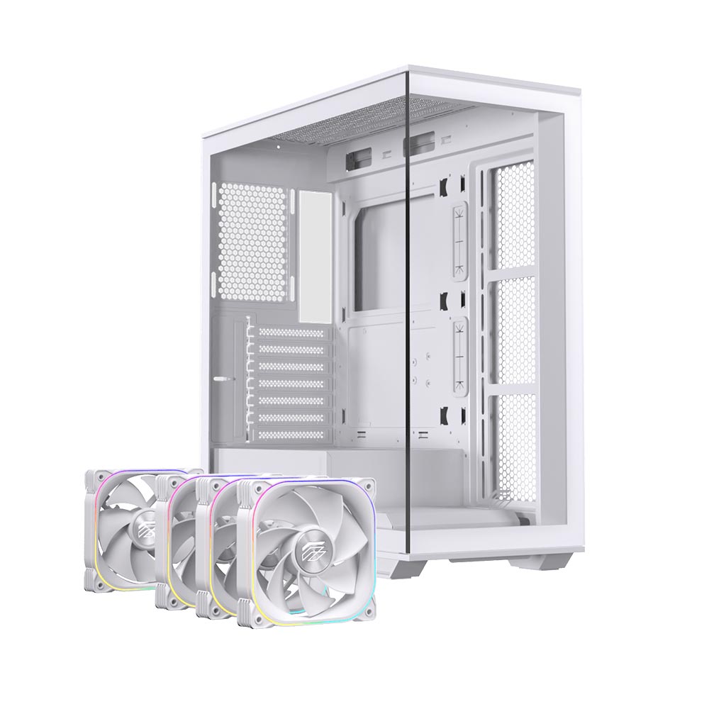 Vỏ máy tính EINAREX S700 RGB White (Mid Tower/ ATX/ Trắng)