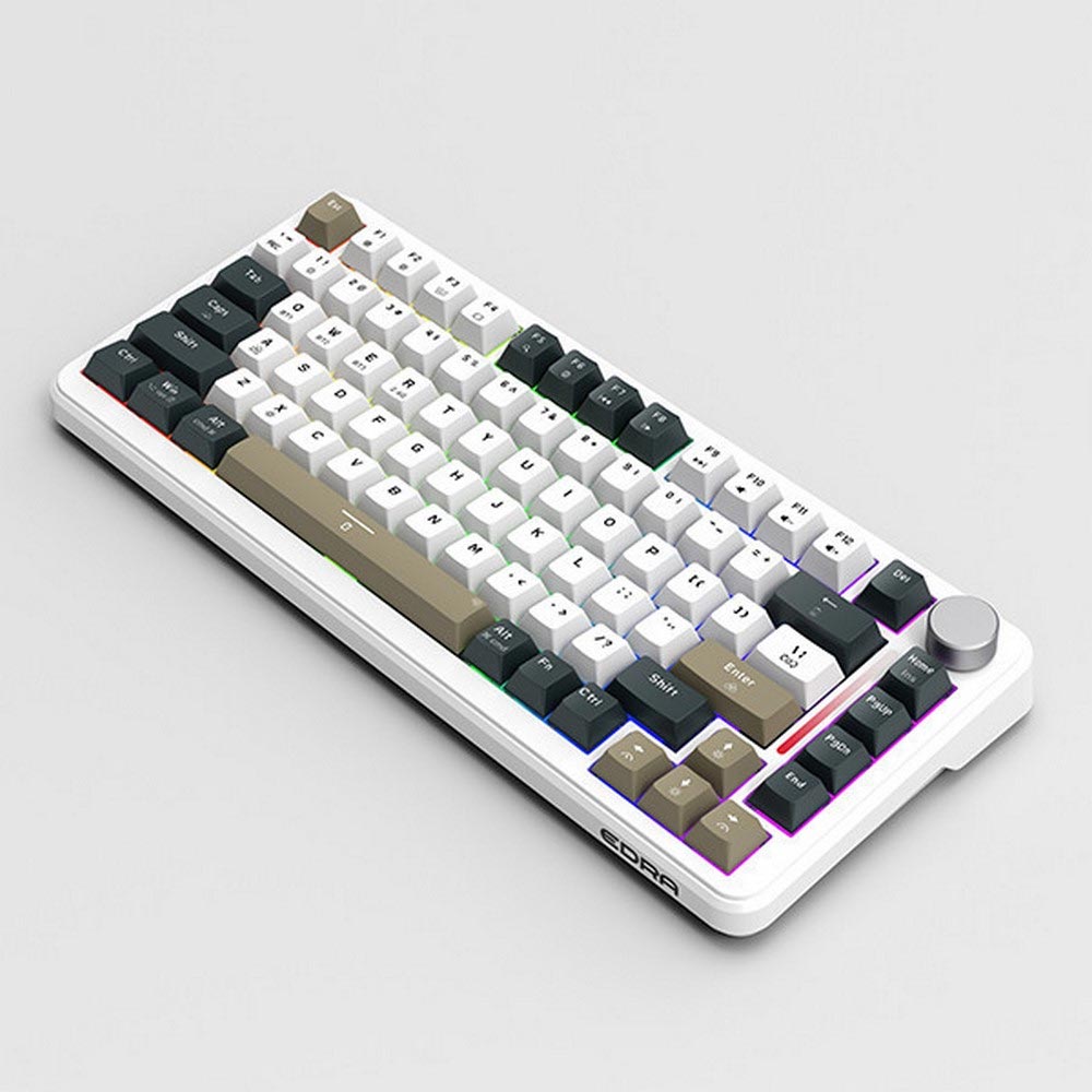 Bàn phím cơ không dây E-Dra EK375W White Linear switch
