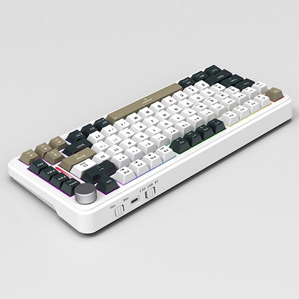 Bàn phím cơ không dây E-Dra EK375W White Linear switch