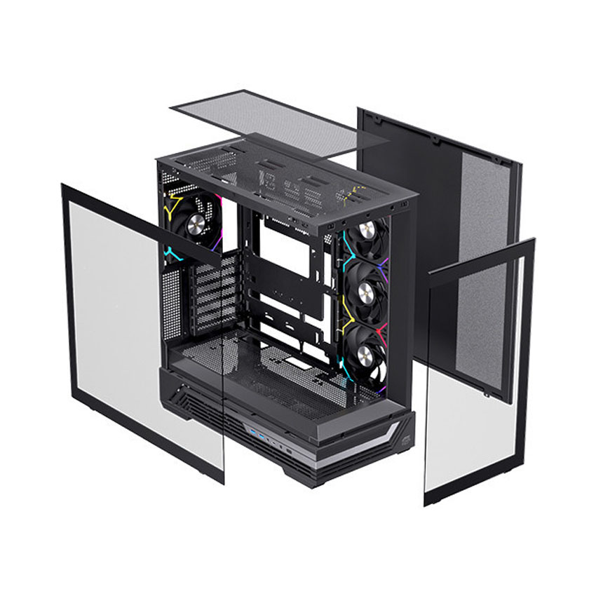 Vỏ máy tính EINAREX S800 Core Black (Mid Tower/ ATX/ Đen)