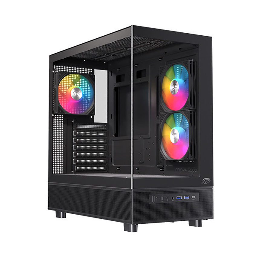Vỏ máy tính EINAREX S500 Core Black (Mini Tower/ M-ATX/ Đen)