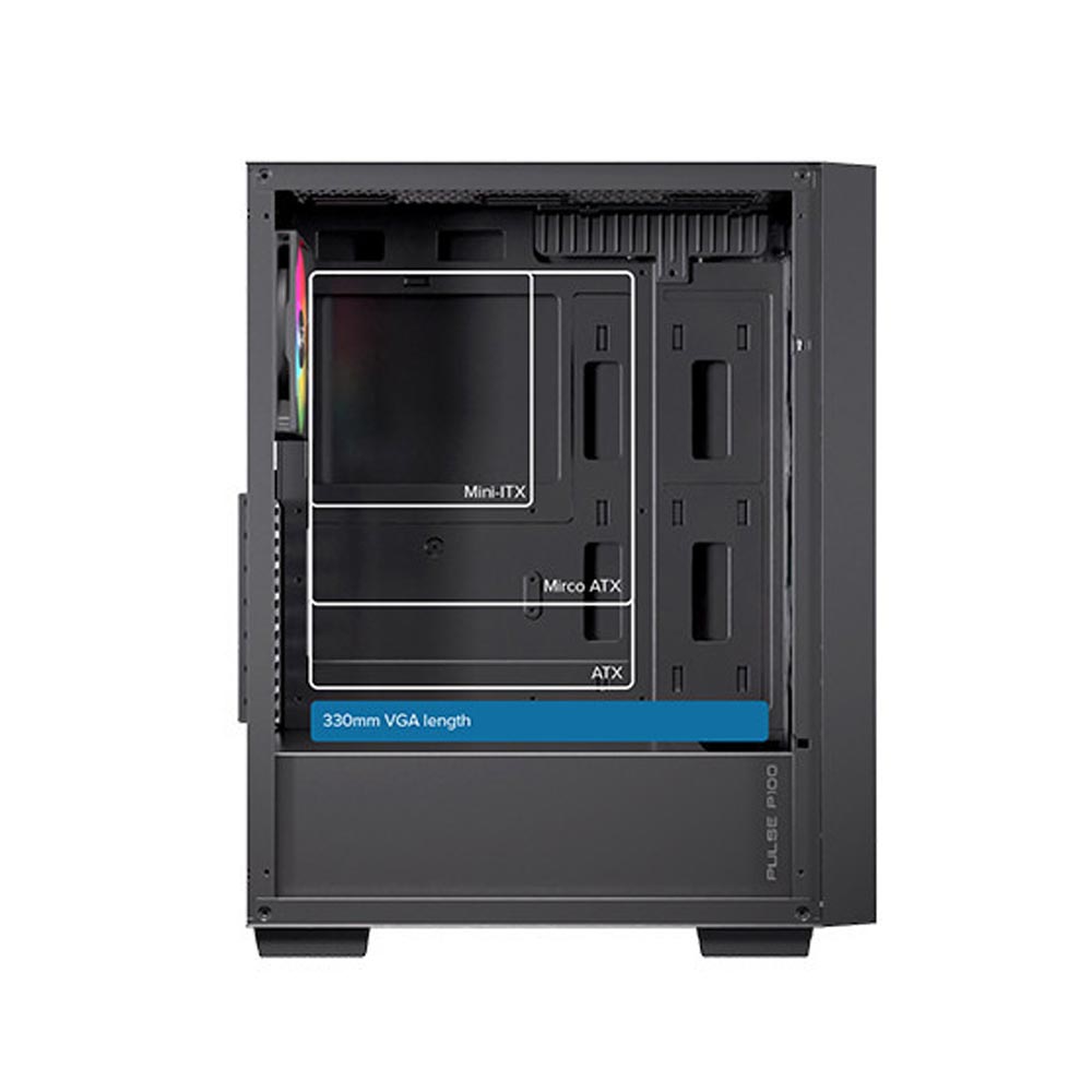 Vỏ máy tính EINAREX P100 Core Black (Mid Tower/ ATX/ Đen)