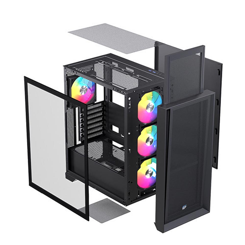 Vỏ máy tính EINAREX P600 Core Black (Mid Tower/ ATX/ Đen)