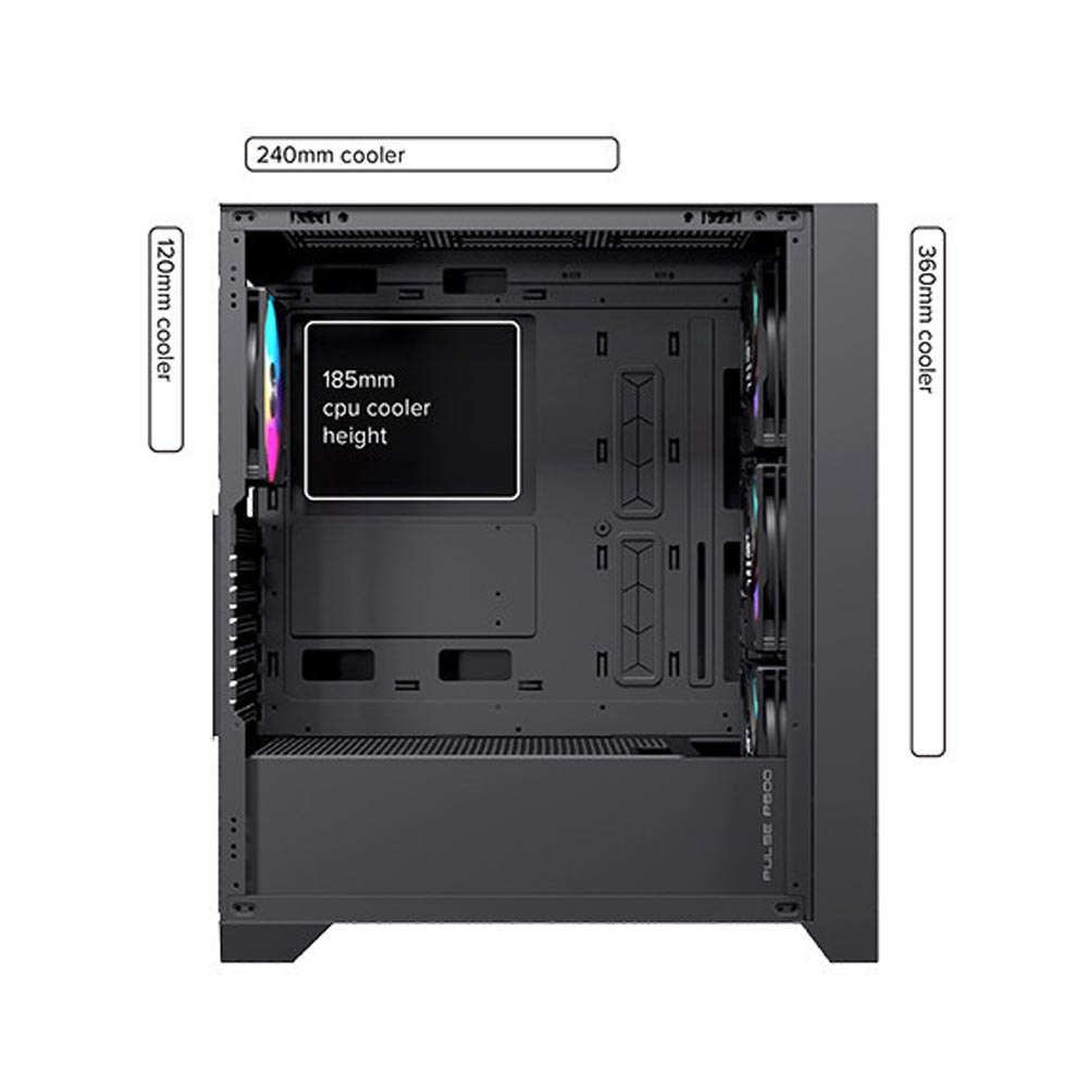 Vỏ máy tính EINAREX P600 Core Black (Mid Tower/ ATX/ Đen)