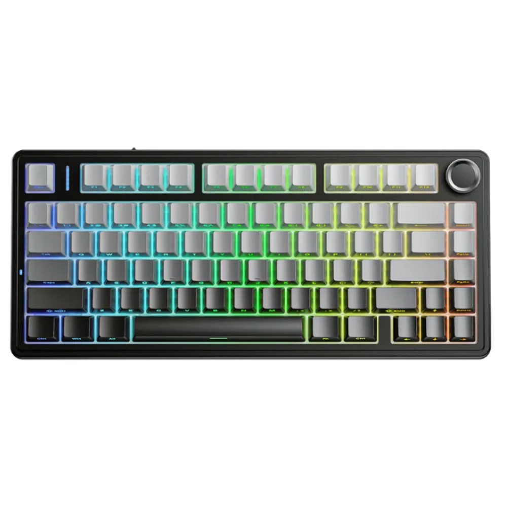 Bàn phím cơ Aula 3 MODE F75 MAX Xám + đen gradient contour Reaper switch 