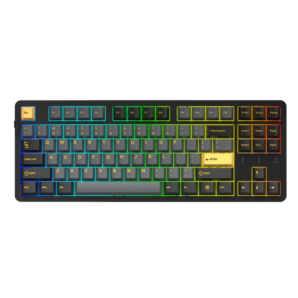 Bàn phím cơ không dây Dareu EK87 Pro Triple Mode Black Golden DareU Cloud switch 