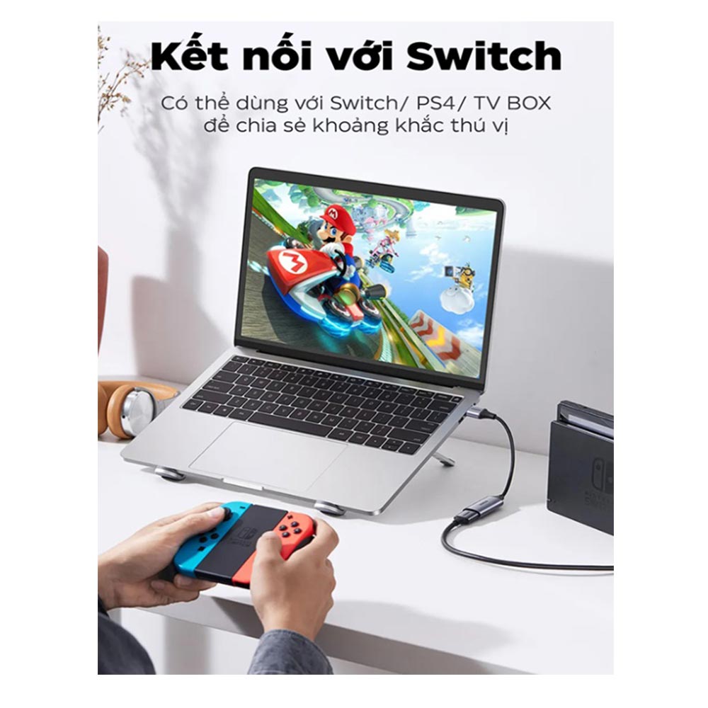 Card ghi hình HDMI to USB 2.0, Type-C live streaming 1080P Ugreen 40189