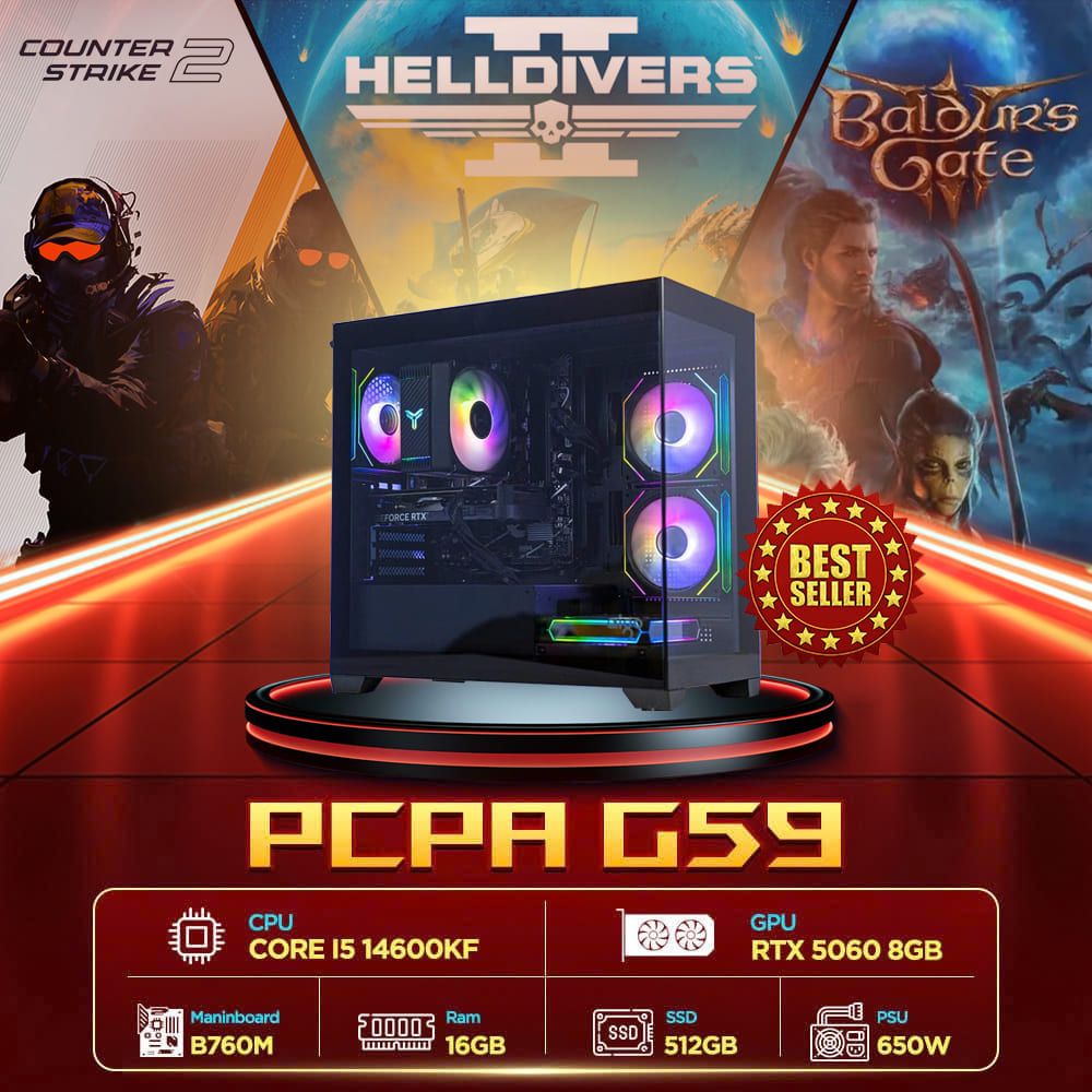 Máy tính PCPA G59 (i5 14600KF/16GB/RTX 5060 8Gb) 