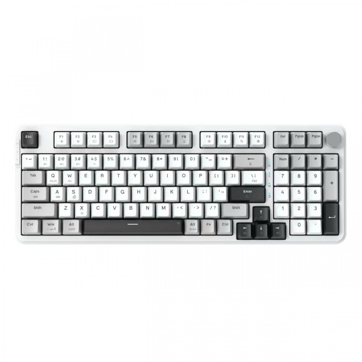 Bàn phím cơ không dây E-Dra EK398W Light Gray White Dark Gray Linear switch 