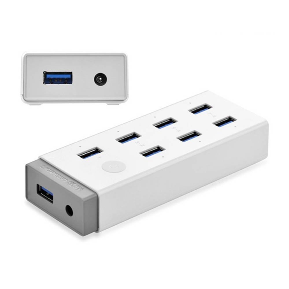 Bộ chia USB Ugreen 20296 1 ra 7 cổng USB 3.0 (nguồn 12V/2A kèm sạc Mac, máy tính bảng, điện thoại)