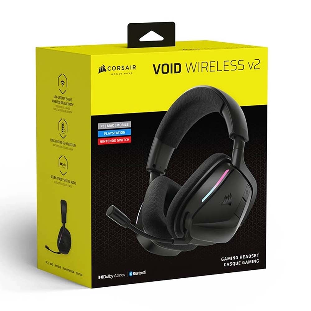 Tai nghe có dây Gaming không dây Corsair Void V2 Wireless Carbon 