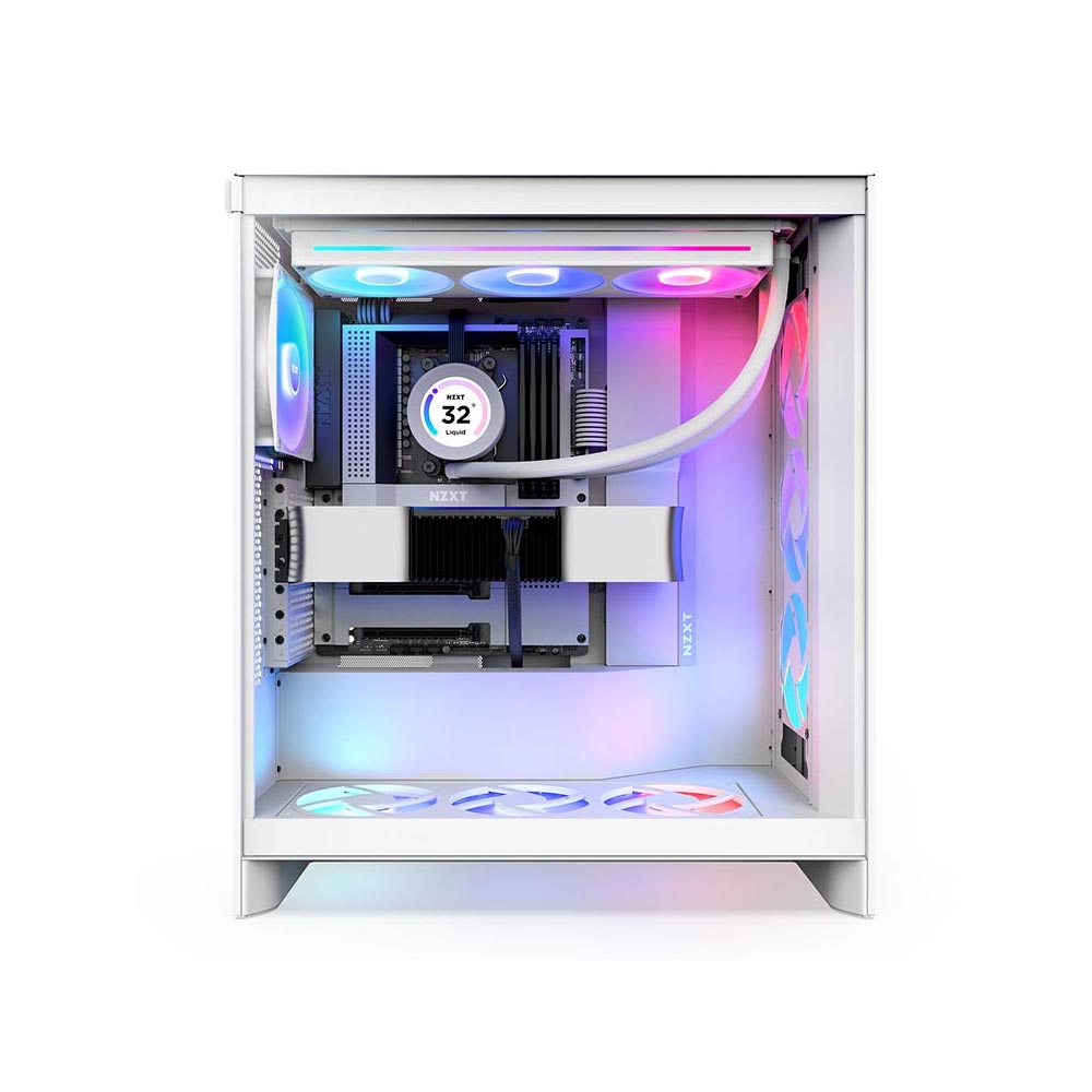 Vỏ máy tính NZXT H7 FLOW RGB ALL WHITE (2024)