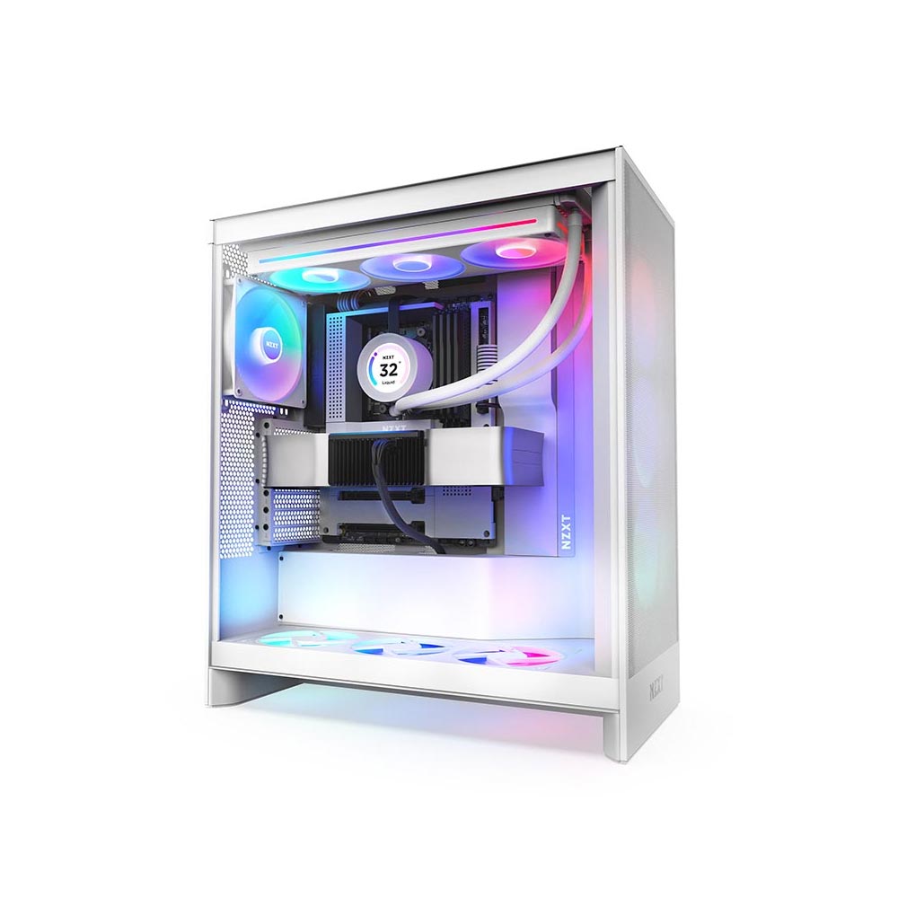 Vỏ máy tính NZXT H7 FLOW RGB ALL WHITE (2024)