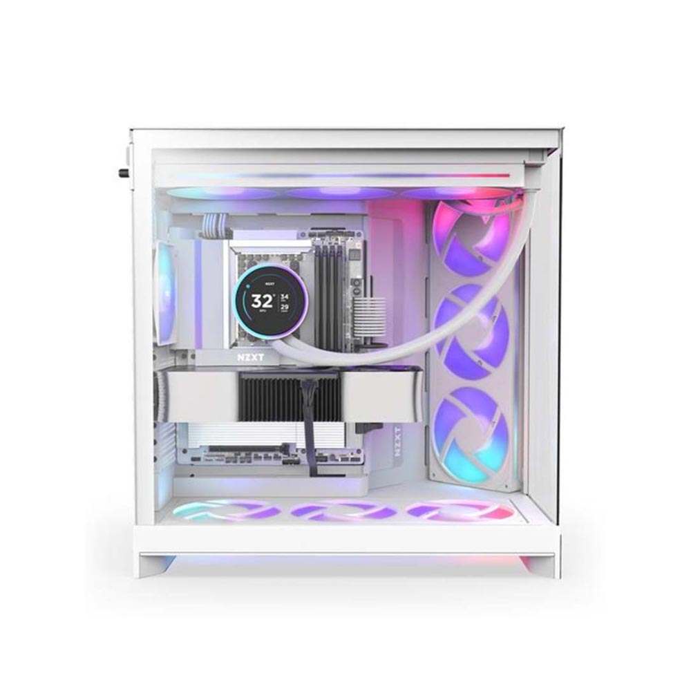 Vỏ máy tính NZXT H9 FLOW RGB ALL White (CM-H92FW-R1)