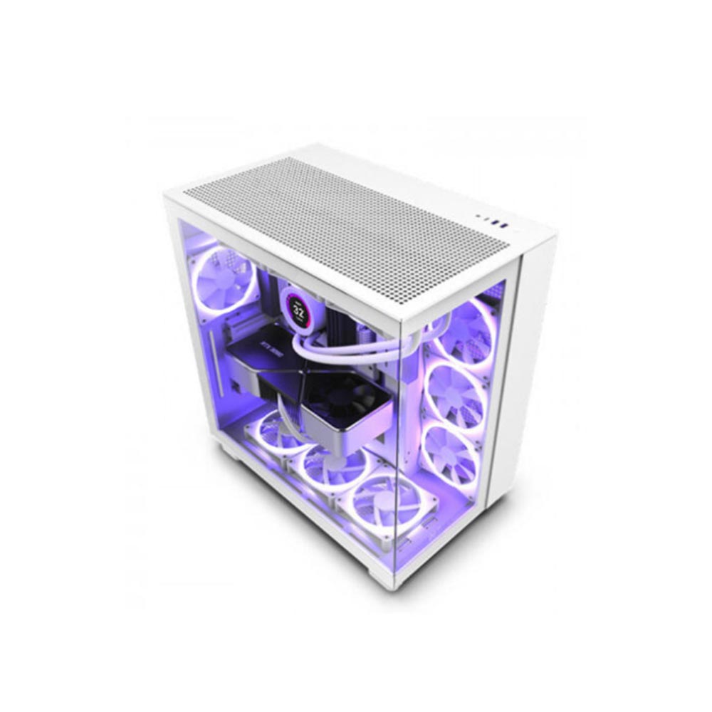 Vỏ máy tính NZXT H9 FLOW RGB ALL White (CM-H92FW-R1)
