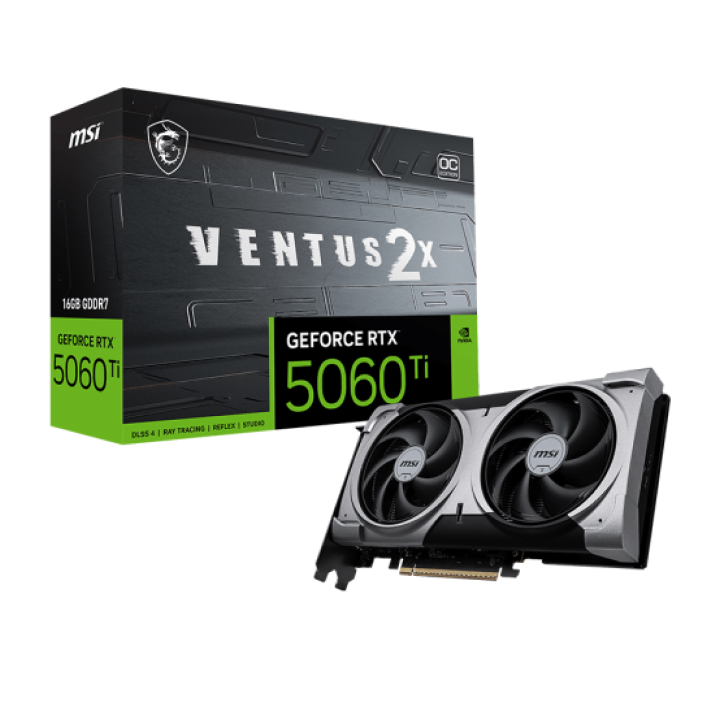 Card đồ họa MSI GeForce RTX 5060 Ti 16G SHADOW 2X OC PLUS (GDDR7/ 128 bit)