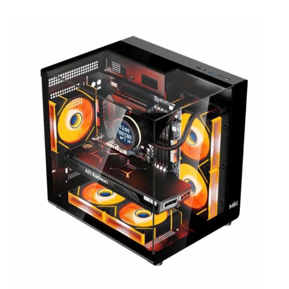 Vỏ máy tính MIK G3 PRISM GLASS M BLACK (Mini Tower/ M-ATX/ Đen)