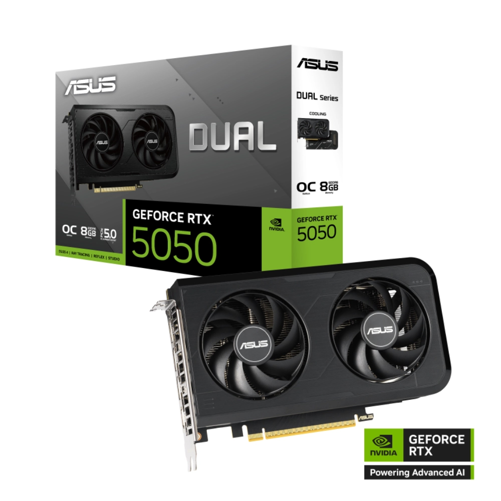 Card đồ họa Asus Dual GeForce RTX 5050 8GB GDDR6 OC Edition (GDDR6/ 128 bit)