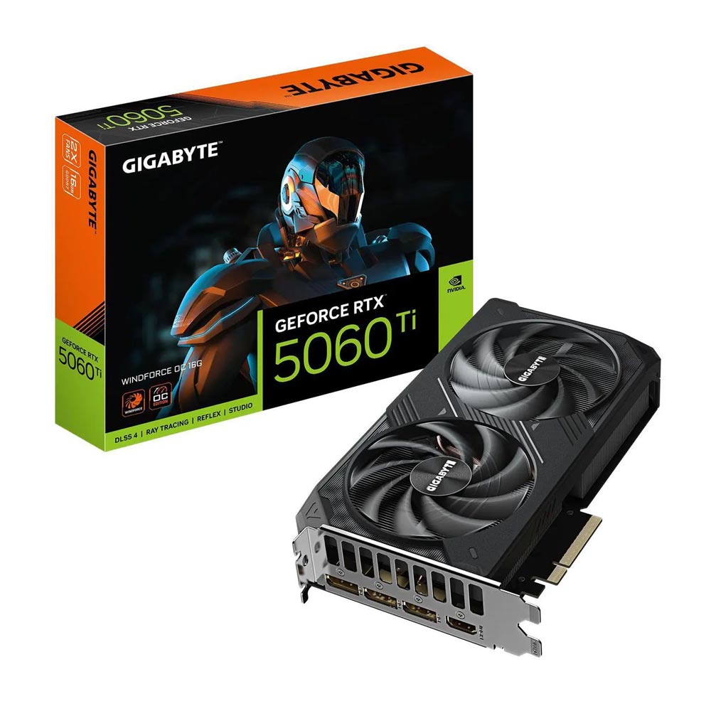 Card đồ họa Gigabyte GeForce RTX 5060 Ti WINDFORCE MAX OC 16G (N506TWF2MAX OC-16GD) 
