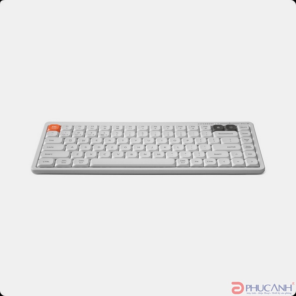 Bàn phím không dây HyperWork SilentKey Mini HPW-TS01M-WHT Trắng 