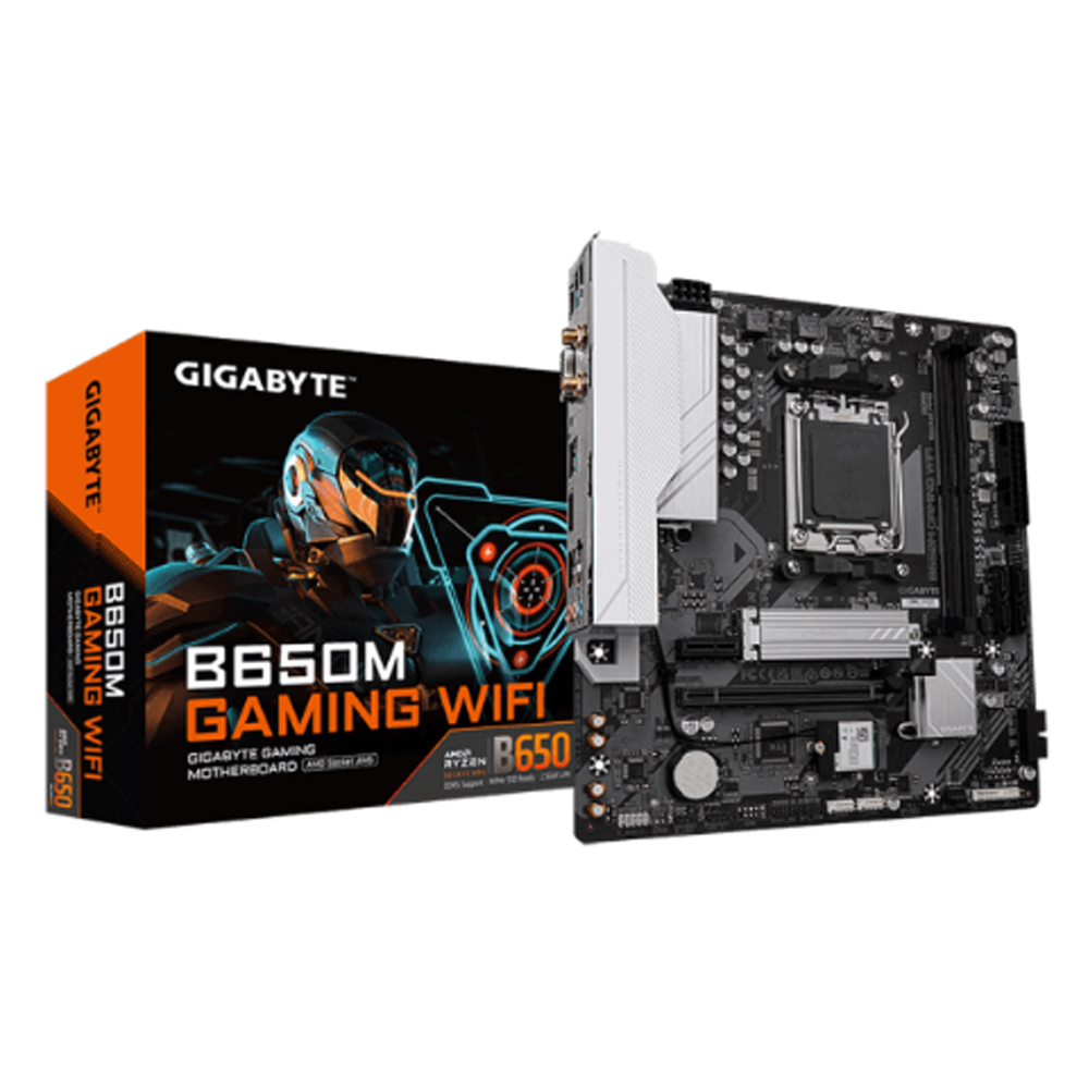 Mainboard Gigabyte B650M GAMING WIFI DDR5 (AMD B650/ Socket AM5/ M-ATX/ 2.5 Gigabit LAN/ Bluetooth)