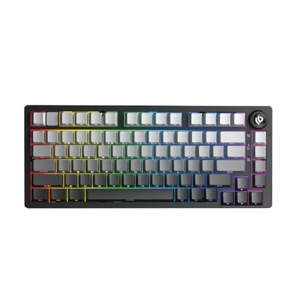 Bàn phím cơ LEOBOG 3 Mode Hi75C PRO Xám+đen gradient Reaper switch 