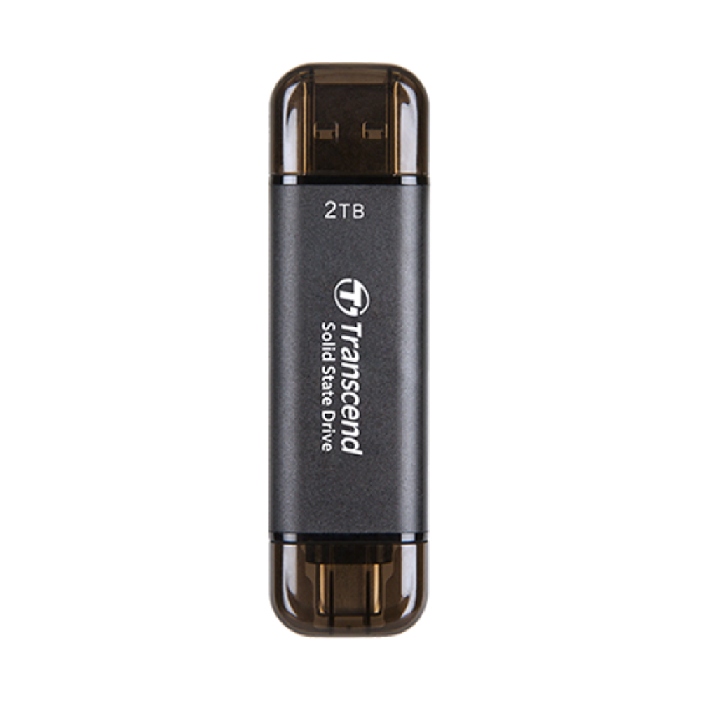 Ổ cứng di động SSD Transcend 2Tb TS2TESD310C (Type-C và USB3.2/ 1050Mb/s/ 950Mb/s/ Đen)