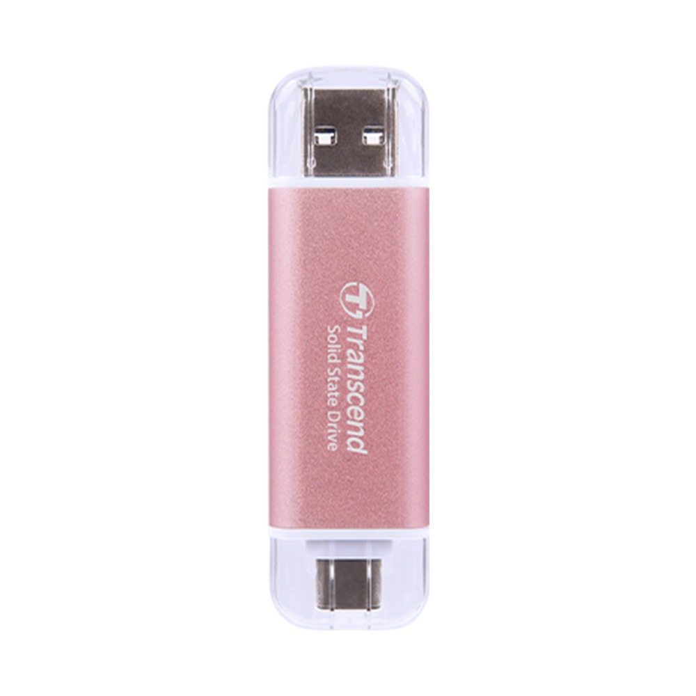 Ổ cứng di động SSD Transcend 512Gb TS512GESD310P (Type-C và USB3.2/ 1050Mb/s/ 950Mb/s/ Hồng)